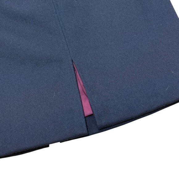 Women’s Vintage Skirt wool navy w/ purple lining 1990s - Picture 5 of 7